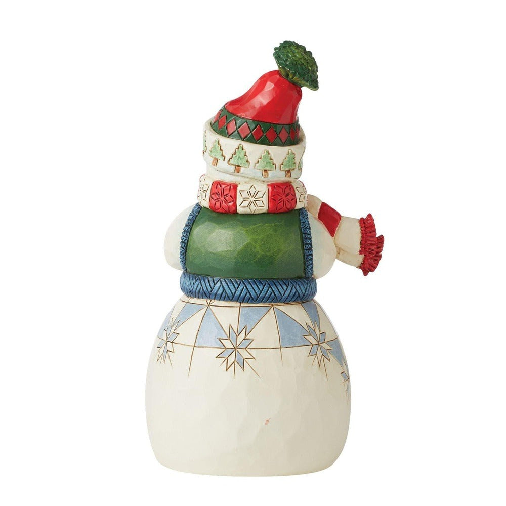 Jim Shore Heartwood Creek: Cozy Snowman Figurine Figurine sparkle-castle