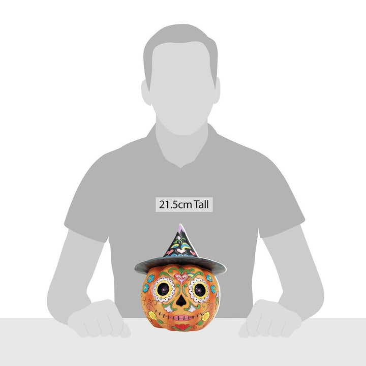 Jim Shore Heartwood Creek: Day of the Dead Jack-o-Lantern with Hat Figurine sparkle-castle