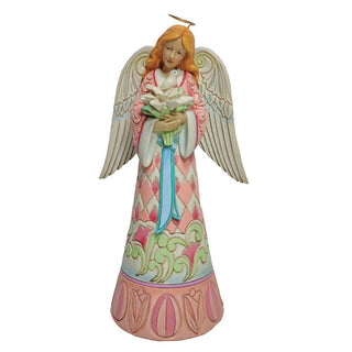 Jim Shore Heartwood Creek: Easter Angel Lilies Dove Figurine sparkle-castle