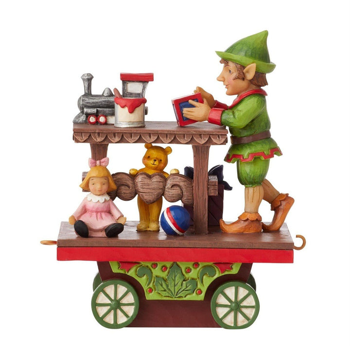 Jim Shore Heartwood Creek: Elf with Toys Train Car Figurine sparkle-castle