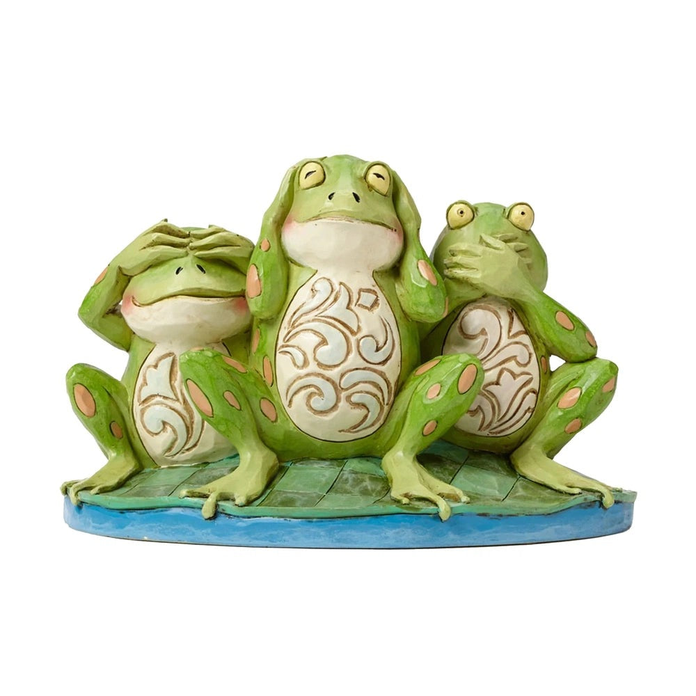 Jim Shore Heartwood Creek: Frogs on Lily Pad Figurine sparkle-castle