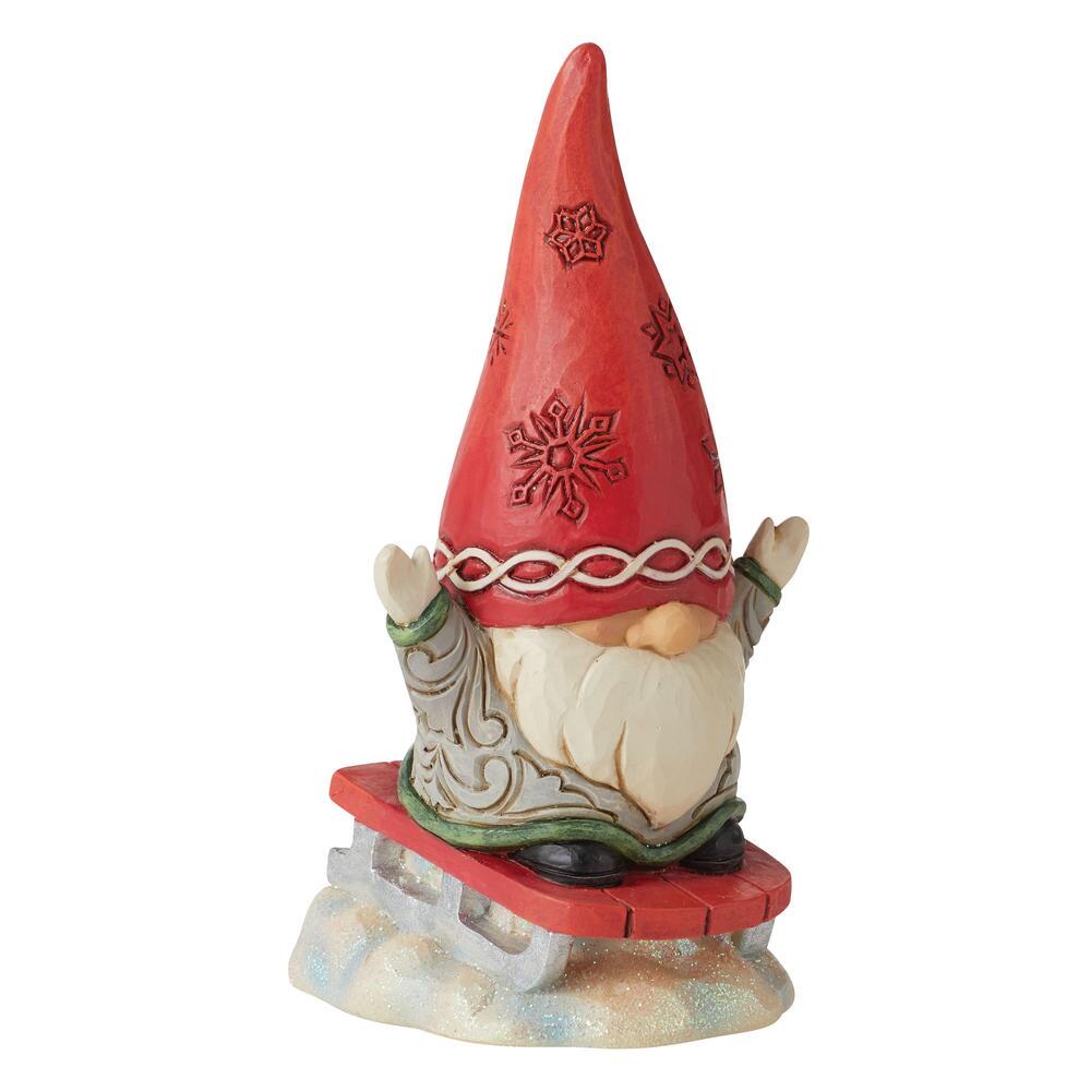 Jim Shore Heartwood Creek: Gnome Sledding Figurine sparkle-castle