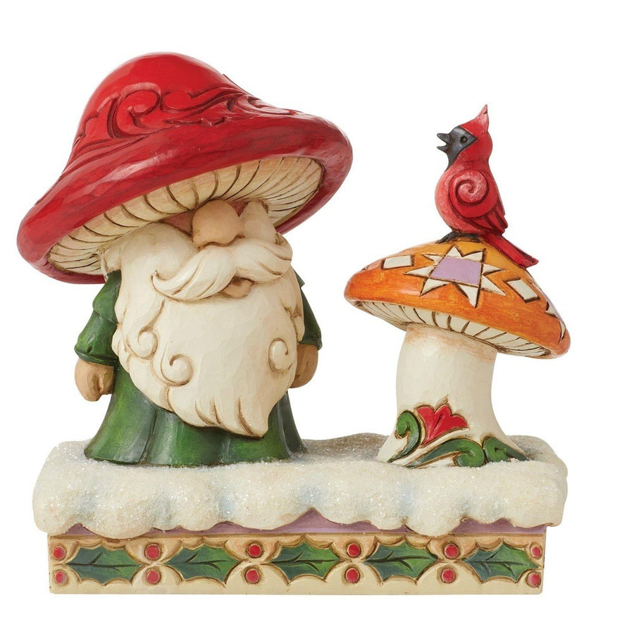 Jim Shore Heartwood Creek: Gnome With Mushroom Cap Figurine sparkle-castle