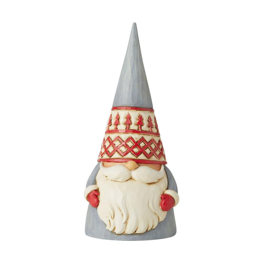 Jim Shore Heartwood Creek: Nordic Noel Grey Trees Hat Gnome Figurine sparkle-castle