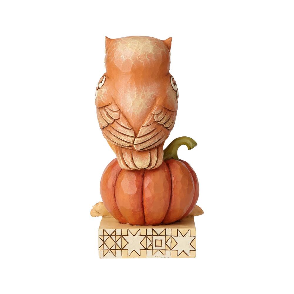 Jim Shore Heartwood Creek: Harvest Owl Pumpkin Figurine sparkle-castle