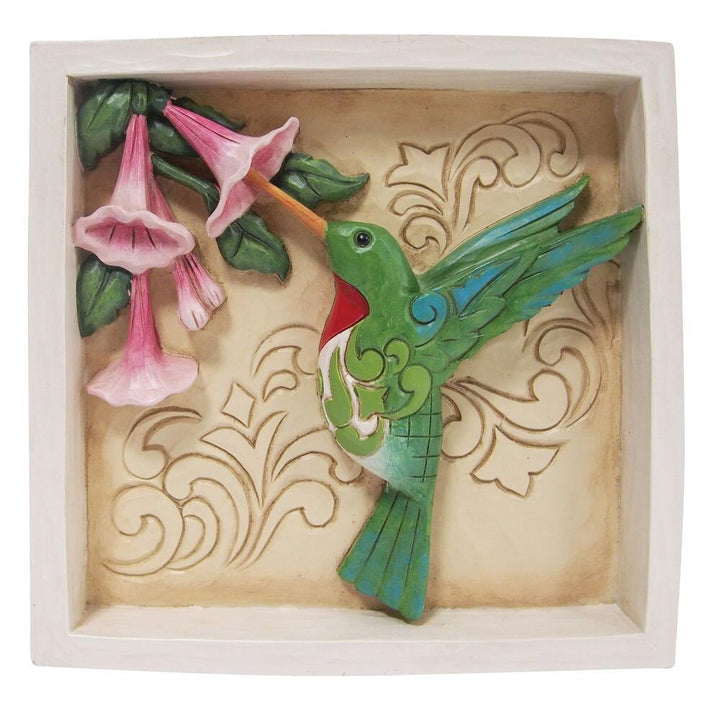 Jim Shore Heartwood Creek: Hummingbird Decorative Plaque sparkle-castle