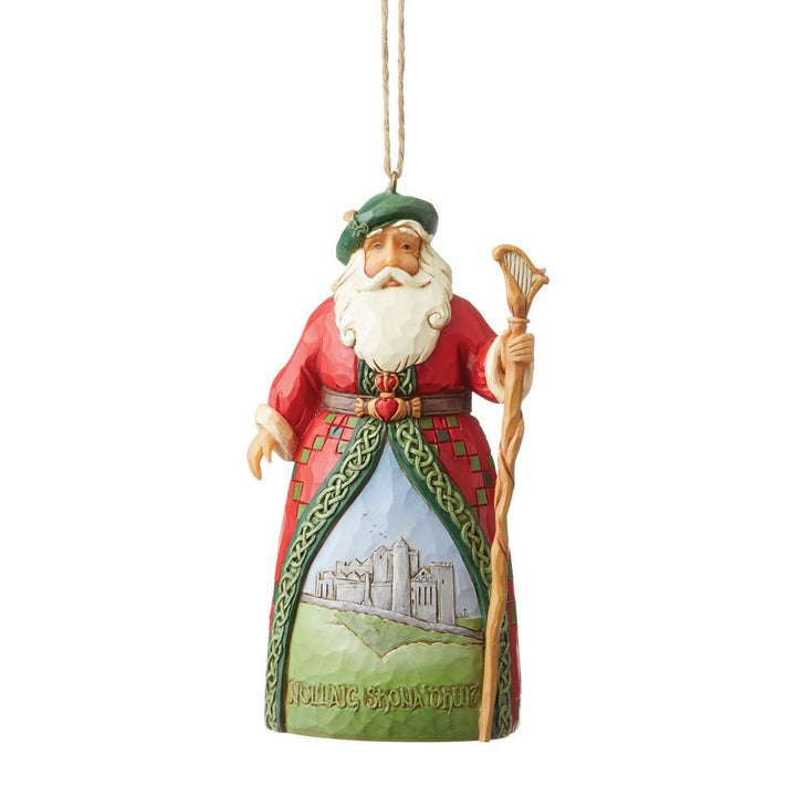 Jim Shore Heartwood Creek: Irish Santa Hanging Ornament sparkle-castle