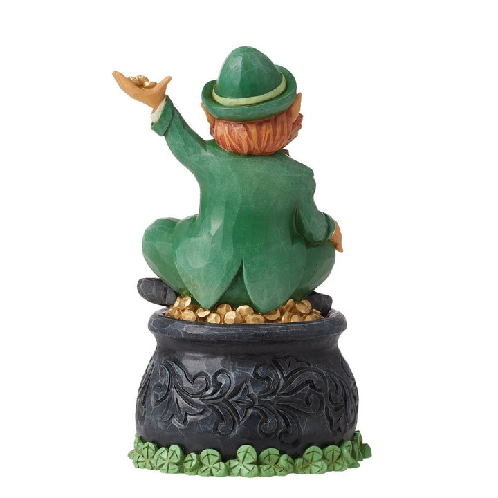 Jim Shore Heartwood Creek: Leprechaun on Pot of Gold Figurine sparkle-castle