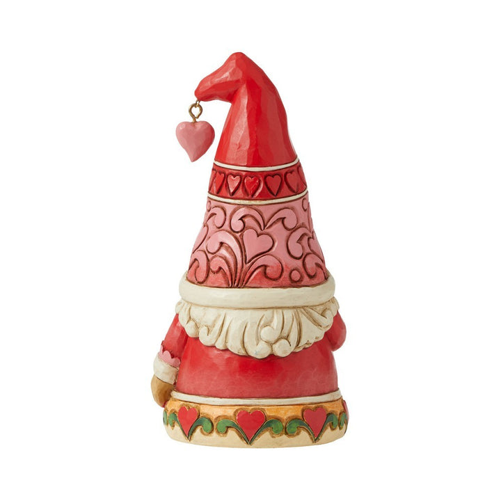 Jim Shore Heartwood Creek: Love Gnome Red Hearts Hat Figurine sparkle-castle