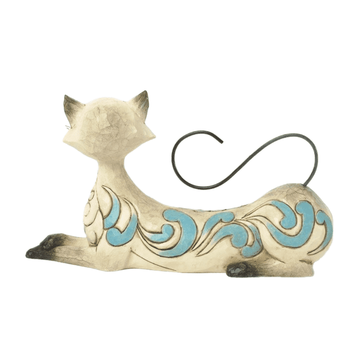 Jim Shore Heartwood Creek: Maya Lying Siamese Cat Figurine sparkle-castle