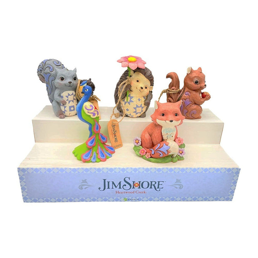 Jim Shore Heartwood Creek: Mini Animal Figurines, Set of 6 sparkle-castle