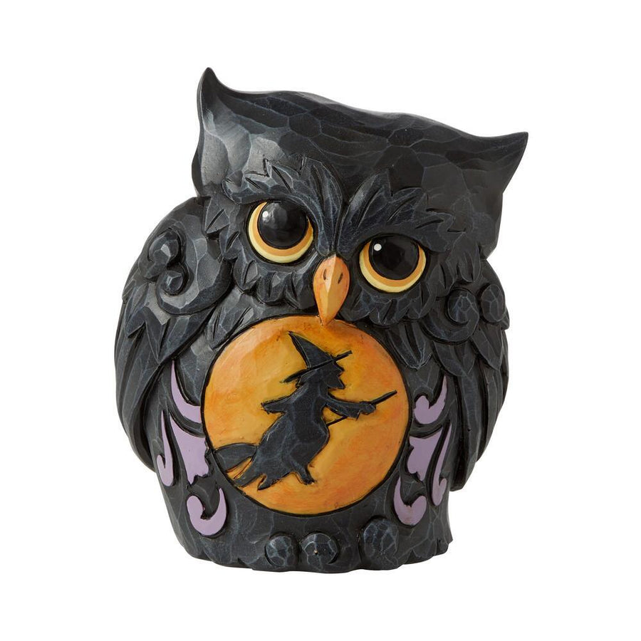 Jim Shore Heartwood Creek: Mini Halloween Owl Scene Figurine sparkle-castle