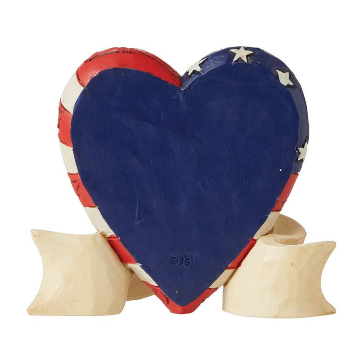 Jim Shore Heartwood Creek: Mini Patriotic Beautiful Heart Figurine sparkle-castle