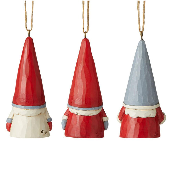 Jim Shore Heartwood Creek: Nordic Noel Mini Gnome Hanging Ornaments, Set sparkle-castle