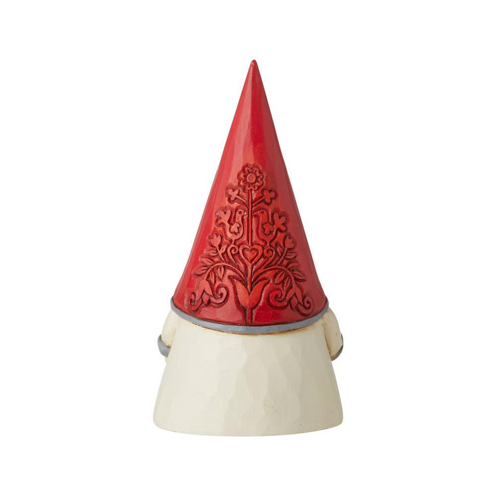 Jim Shore Heartwood Creek: Nordic Noel Red Floral Hat Gnome Figurine sparkle-castle
