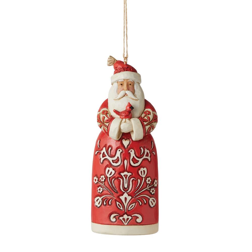 Jim Shore Heartwood Creek: Nordic Noel Santa Hanging Ornament sparkle-castle