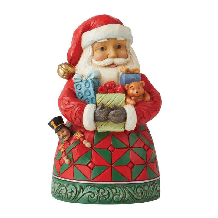 Jim Shore Heartwood Creek: Pint Size Santa Gifts Figurine sparkle-castle