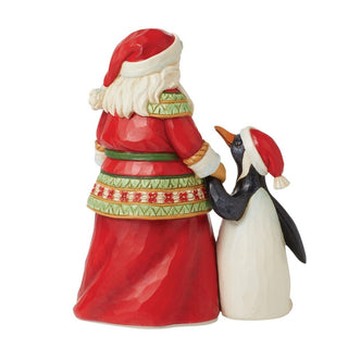Jim Shore Heartwood Creek: Pint Sized Santa with Penguin Figurine sparkle-castle
