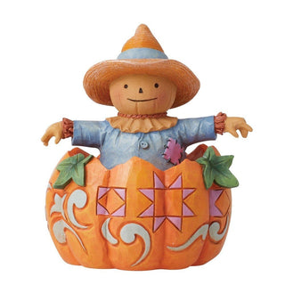 Jim Shore Heartwood Creek: Pumpkin and Scarecrow Miniature Figurine sparkle-castle