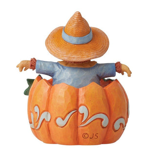 Jim Shore Heartwood Creek: Pumpkin and Scarecrow Miniature Figurine sparkle-castle