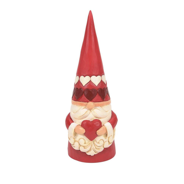 Jim Shore Heartwood Creek: Red Gnome Holding Heart Figurine sparkle-castle