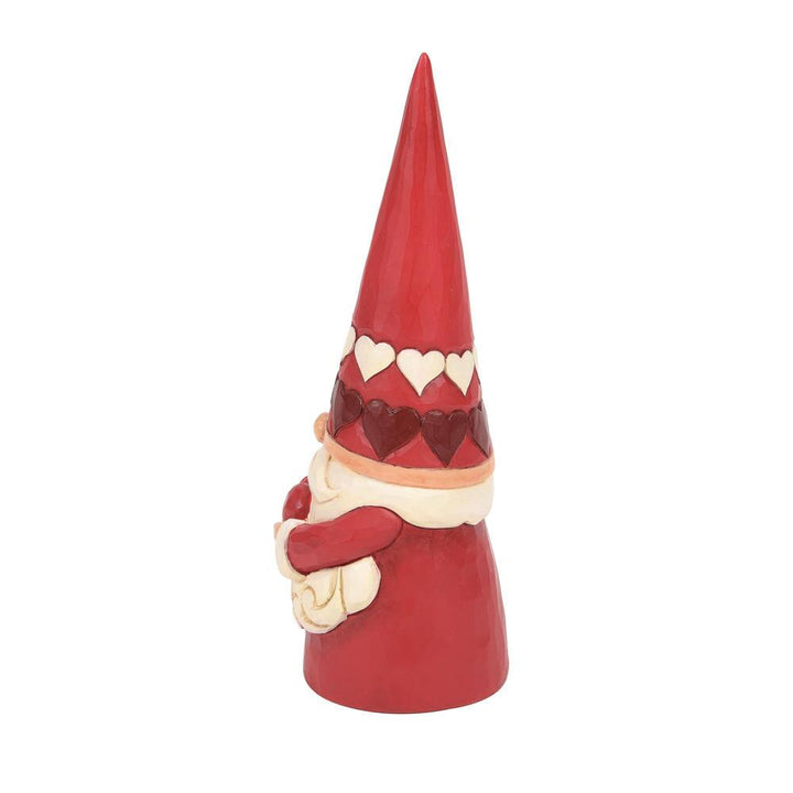 Jim Shore Heartwood Creek: Red Gnome Holding Heart Figurine sparkle-castle