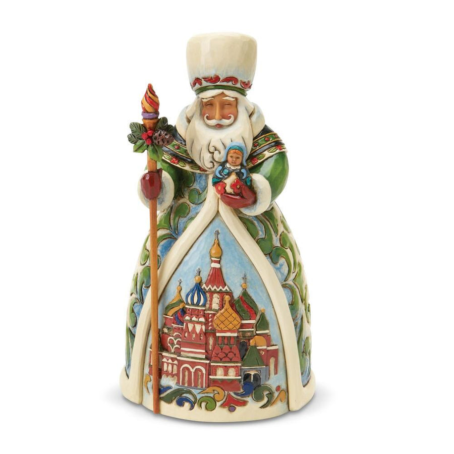 Jim Shore Heartwood Creek: Russian Santa Figurine sparkle-castle