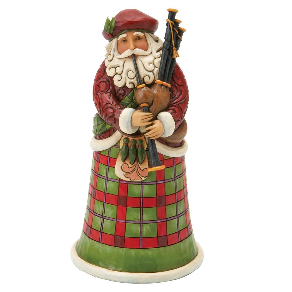 Jim Shore Heartwood Creek: Scottish Santa Figurine sparkle-castle