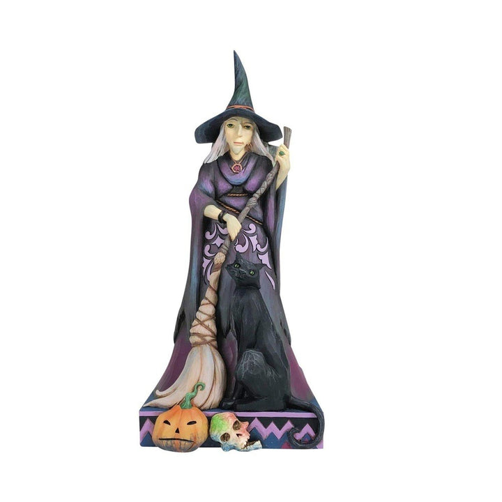 Jim Shore Heartwood Creek: Spooky or Sweet Two Sided Witch Figurine sparkle-castle