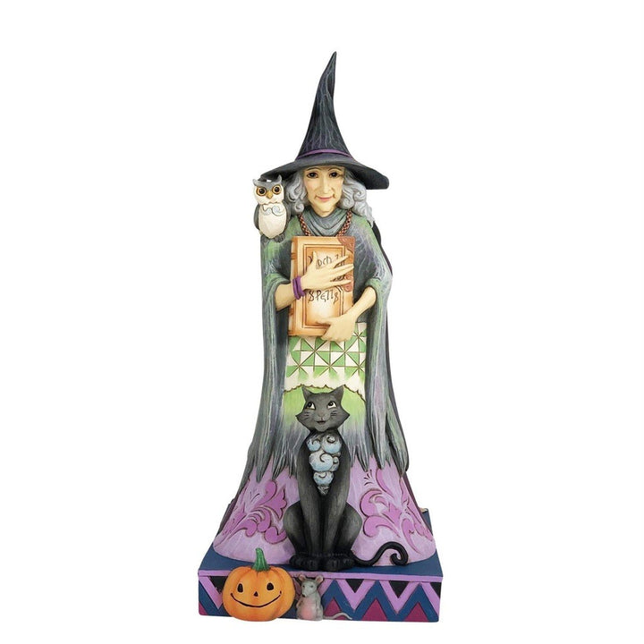 Jim Shore Heartwood Creek: Spooky or Sweet Two Sided Witch Figurine sparkle-castle