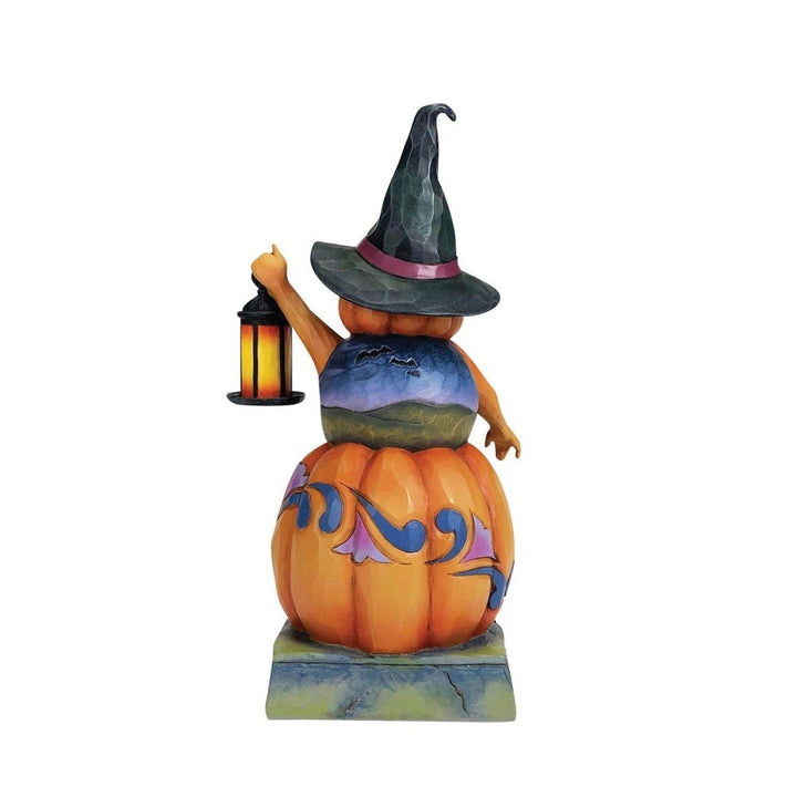 Jim Shore Heartwood Creek: Stacked Pumpkin Witch Figurine sparkle-castle