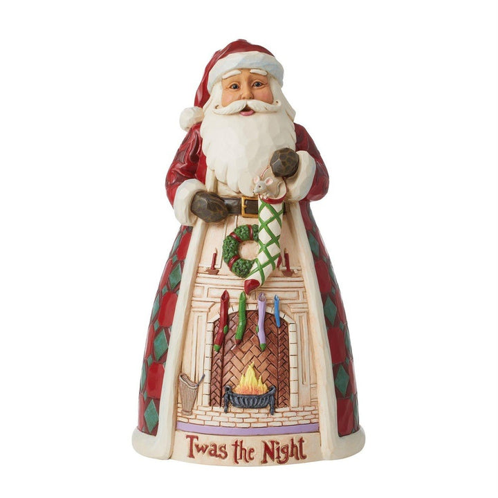 Jim Shore Heartwood Creek: 'Twas The Night Before Christmas Santa with Fireplace Scene Figurine sparkle-castle