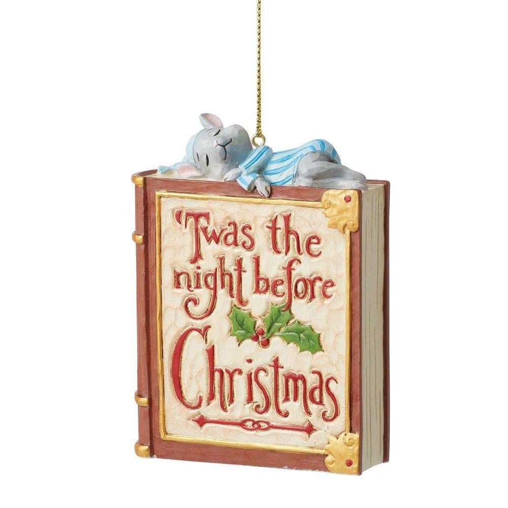 Jim Shore Heartwood Creek: 'Twas The Night Before Christmas Storybook Hanging Ornament sparkle-castle