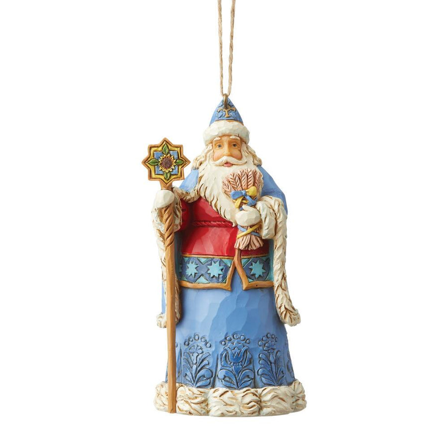 Jim Shore Heartwood Creek: Ukraine Santa Hanging Ornament sparkle-castle