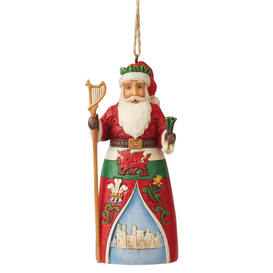 Jim Shore Heartwood Creek: Welsh Santa Hanging Ornament sparkle-castle