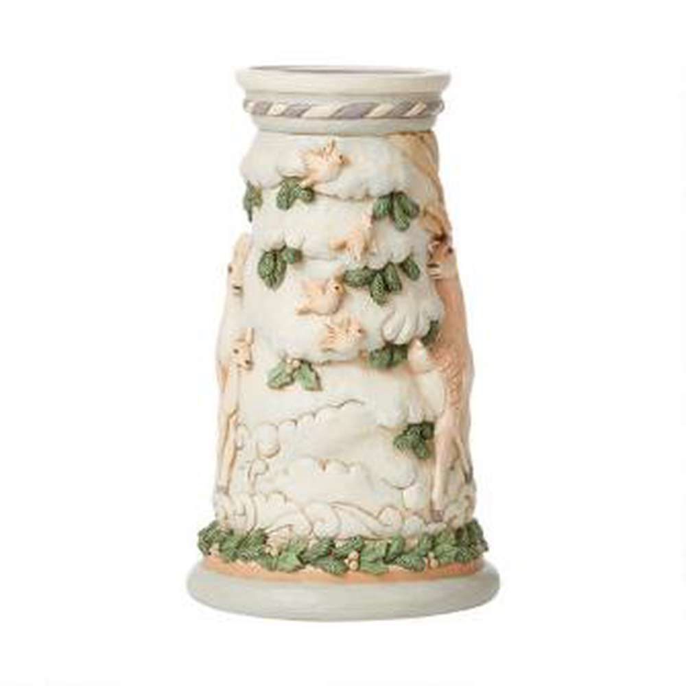Jim Shore Heartwood Creek: White Woodland Deer Candleholder sparkle-castle