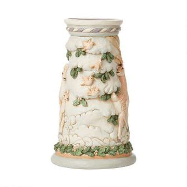 Jim Shore Heartwood Creek: White Woodland Deer Candleholder sparkle-castle