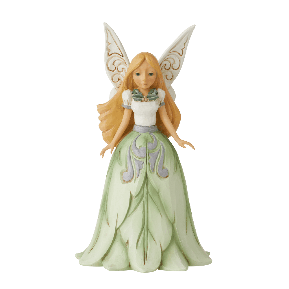 Jim Shore Heartwood Creek: White Woodland Fairy Leaf Skirt Figurine sparkle-castle