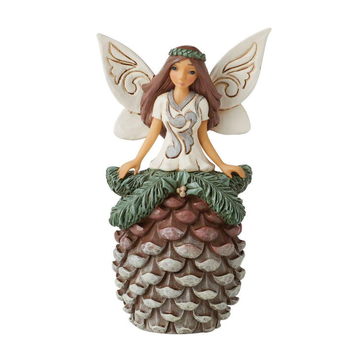 Jim Shore Heartwood Creek: White Woodland Fairy Pinecone Skirt Figurine sparkle-castle