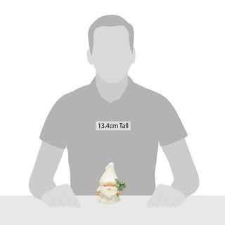 Jim Shore Heartwood Creek: White Woodland Gnome with Mushroom Hat Figurine sparkle-castle