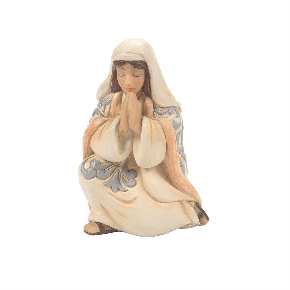 Jim Shore Heartwood Creek: White Woodland Holy Family and Creche Figurines, Set of 4 sparkle-castle