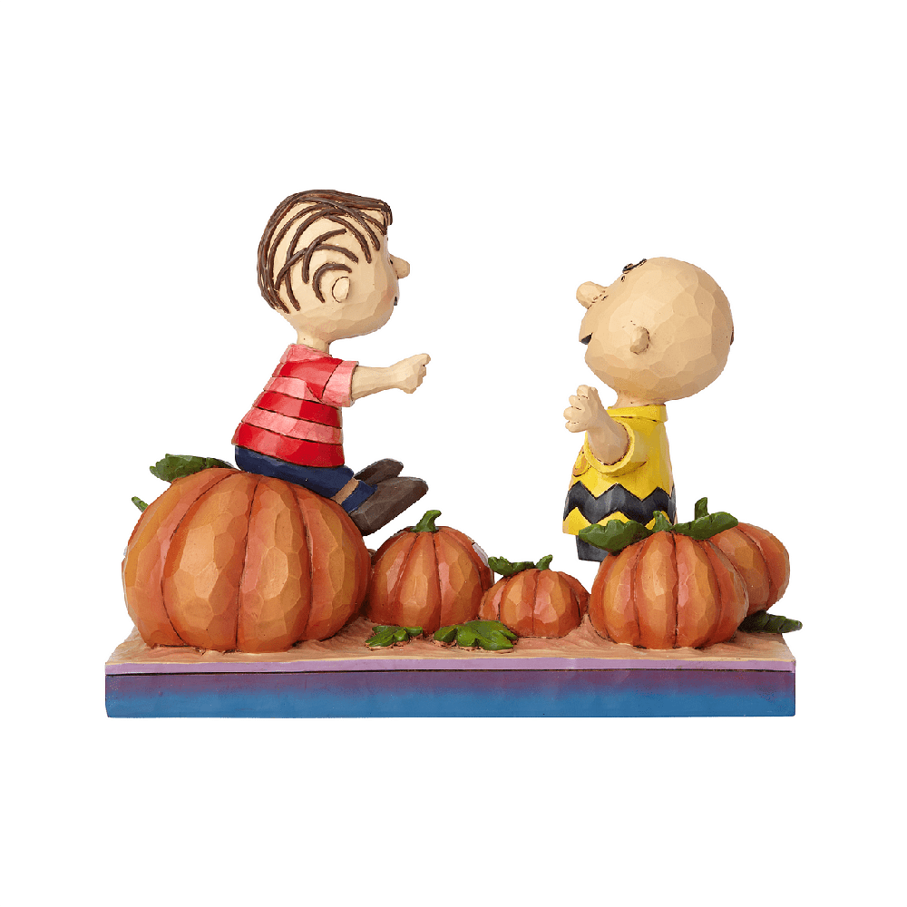 Jim Shore Peanuts: Charlie Brown and Linus In Pumpkin Patch Figurine sparkle-castle