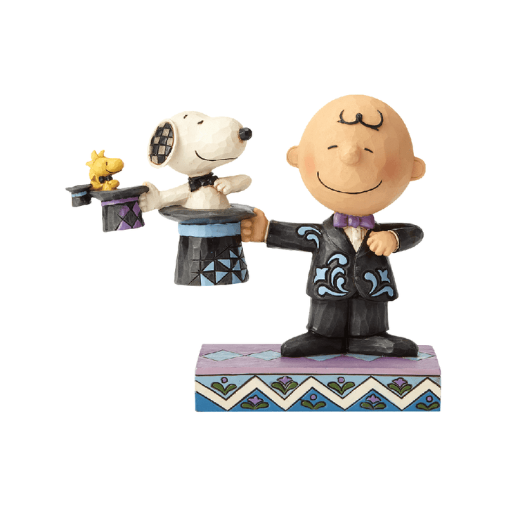 Jim Shore Peanuts: Charlie Brown Top Hat Magician Figurine sparkle-castle