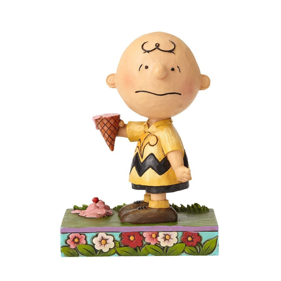Jim Shore Peanuts: Charlie Brown Ice Cream Figurine sparkle-castle