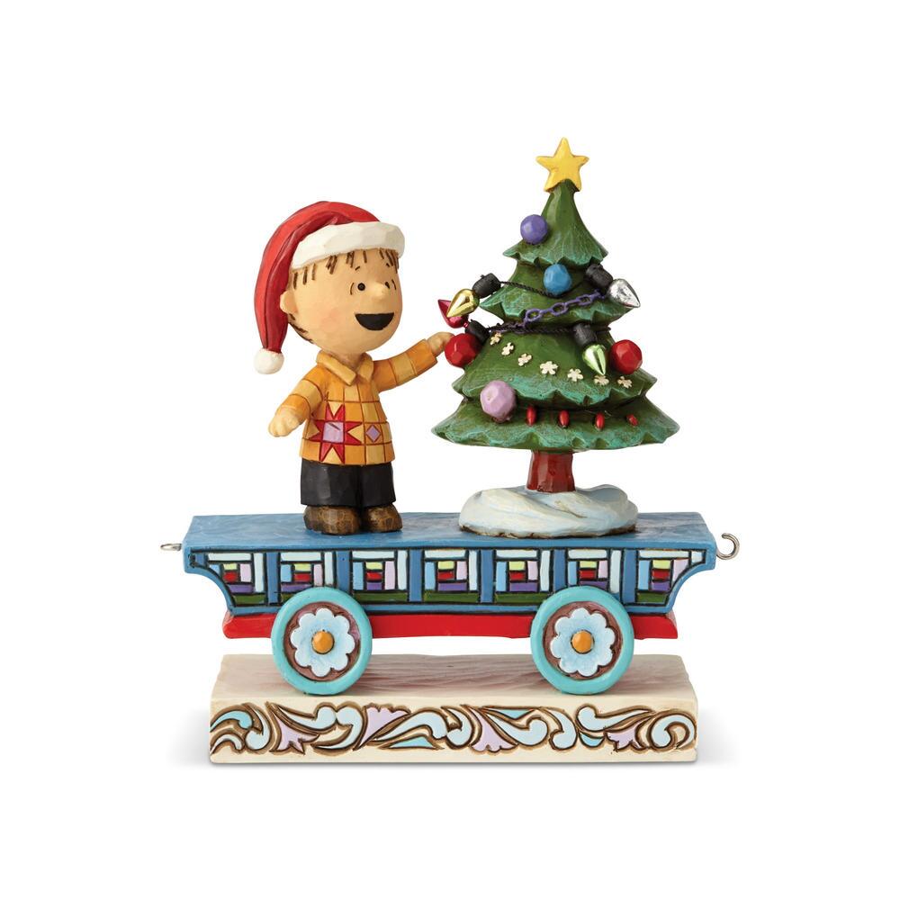 Jim Shore Peanuts: Linus Christmas Train Car Figurine sparkle-castle