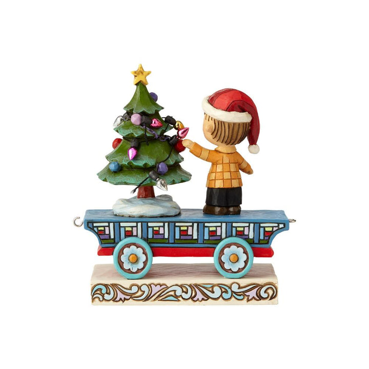 Jim Shore Peanuts: Linus Christmas Train Car Figurine sparkle-castle