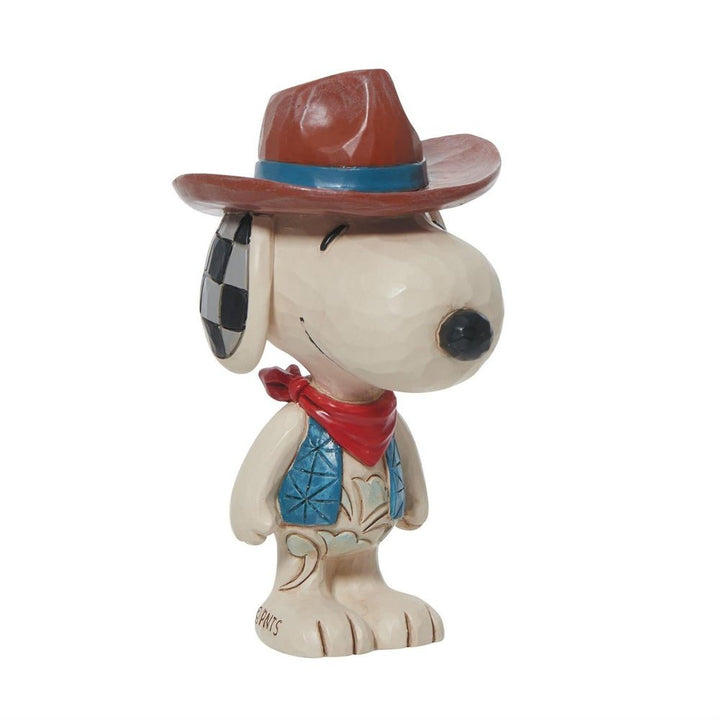 Jim Shore Peanuts: Mini Cowboy Snoopy Figurine sparkle-castle