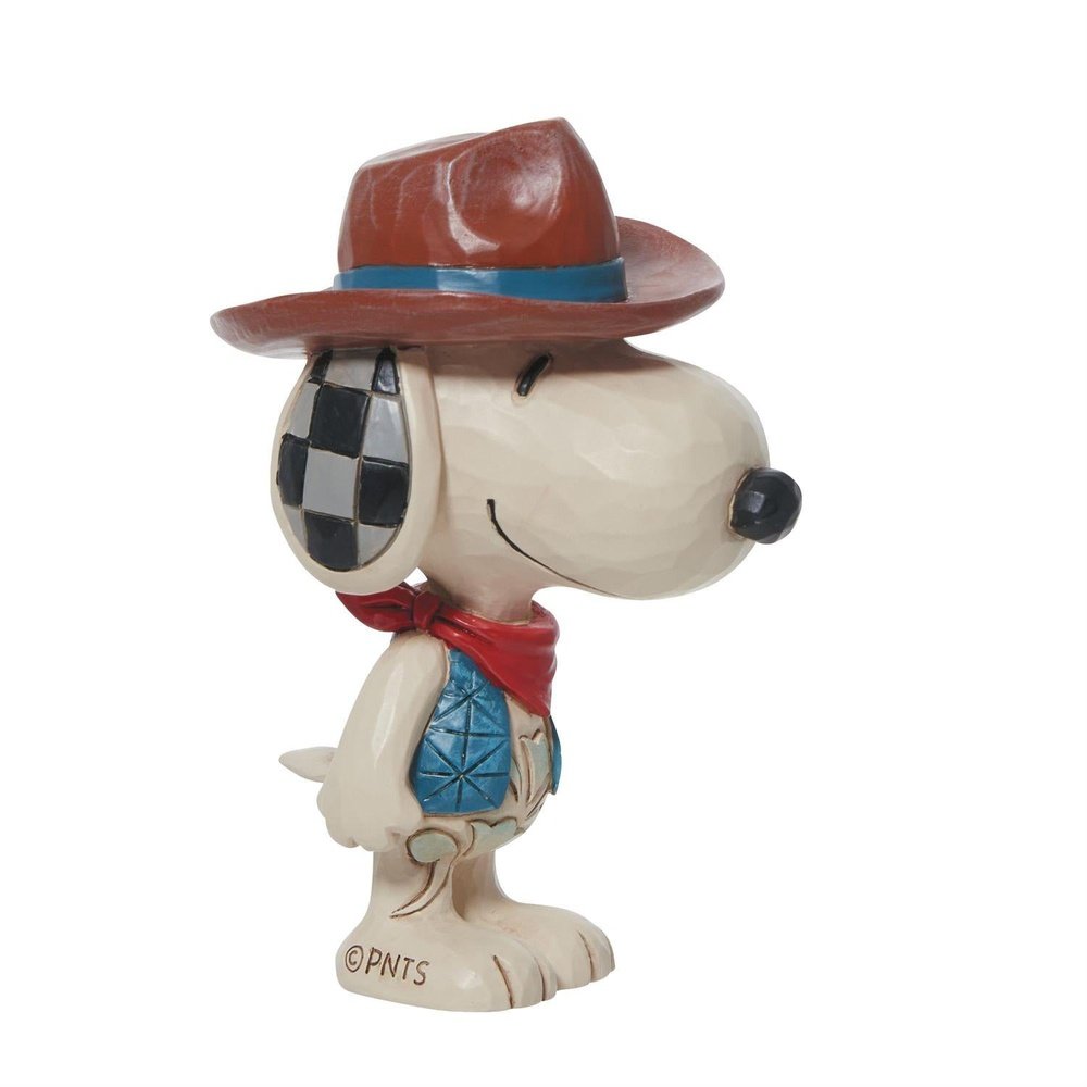 Jim Shore Peanuts: Mini Cowboy Snoopy Figurine sparkle-castle