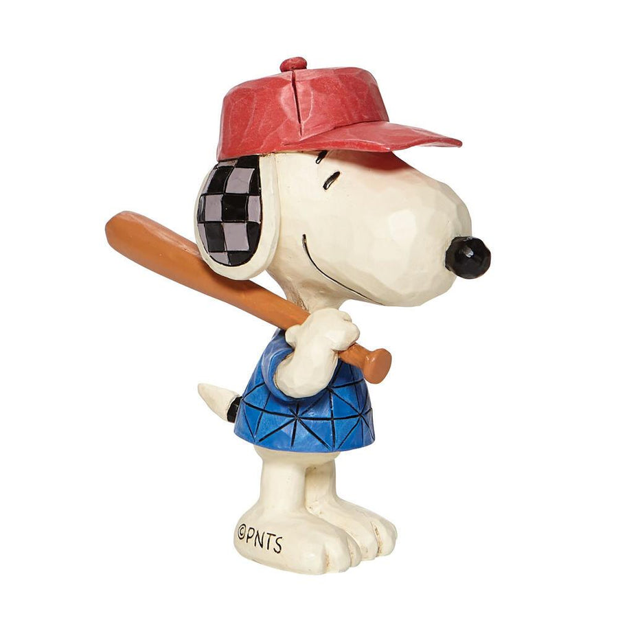 Jim Shore Peanuts: Mini Snoopy Baseball Figurine sparkle-castle