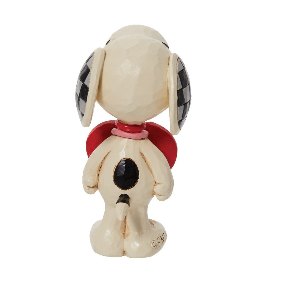 Jim Shore Peanuts: Mini Snoopy Wearing Heart Sign Figurine sparkle-castle